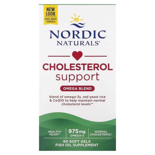 Nordic Naturals, Cholesterol Support, Omega Blend, 60 Soft Gels - Image 1
