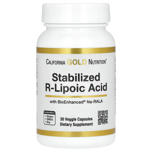 Stabilized R-Lipoic Acid with Biotin for Antioxidant Support | 30 Veggie Capsules - Image 1