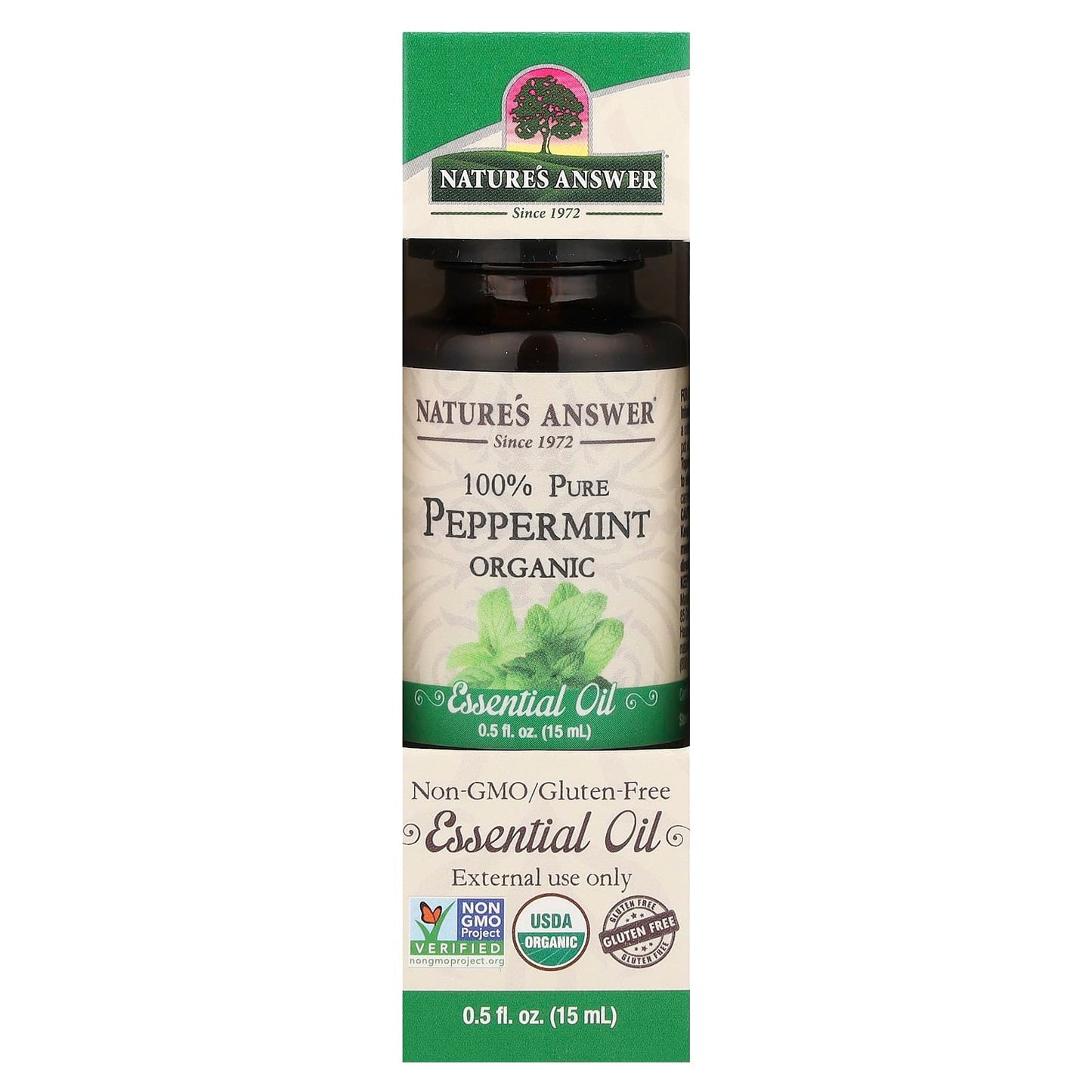 Nature's Answer, 100% Pure Organic Essential Oil, Peppermint, 0.5 fl oz (15 ml) - Image 2