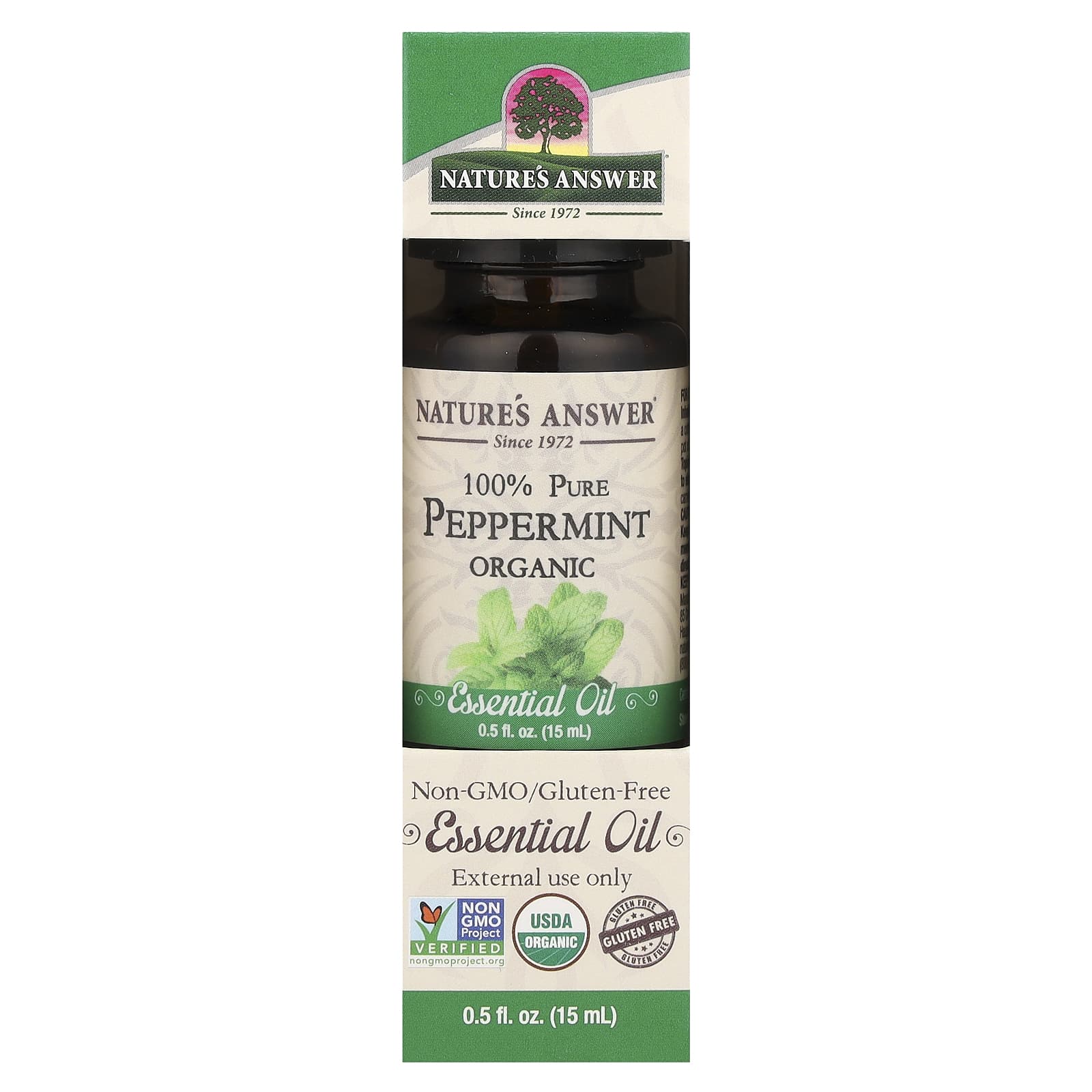 Nature's Answer, 100% Pure Organic Essential Oil, Peppermint, 0.5 fl oz (15 ml) - Image 2