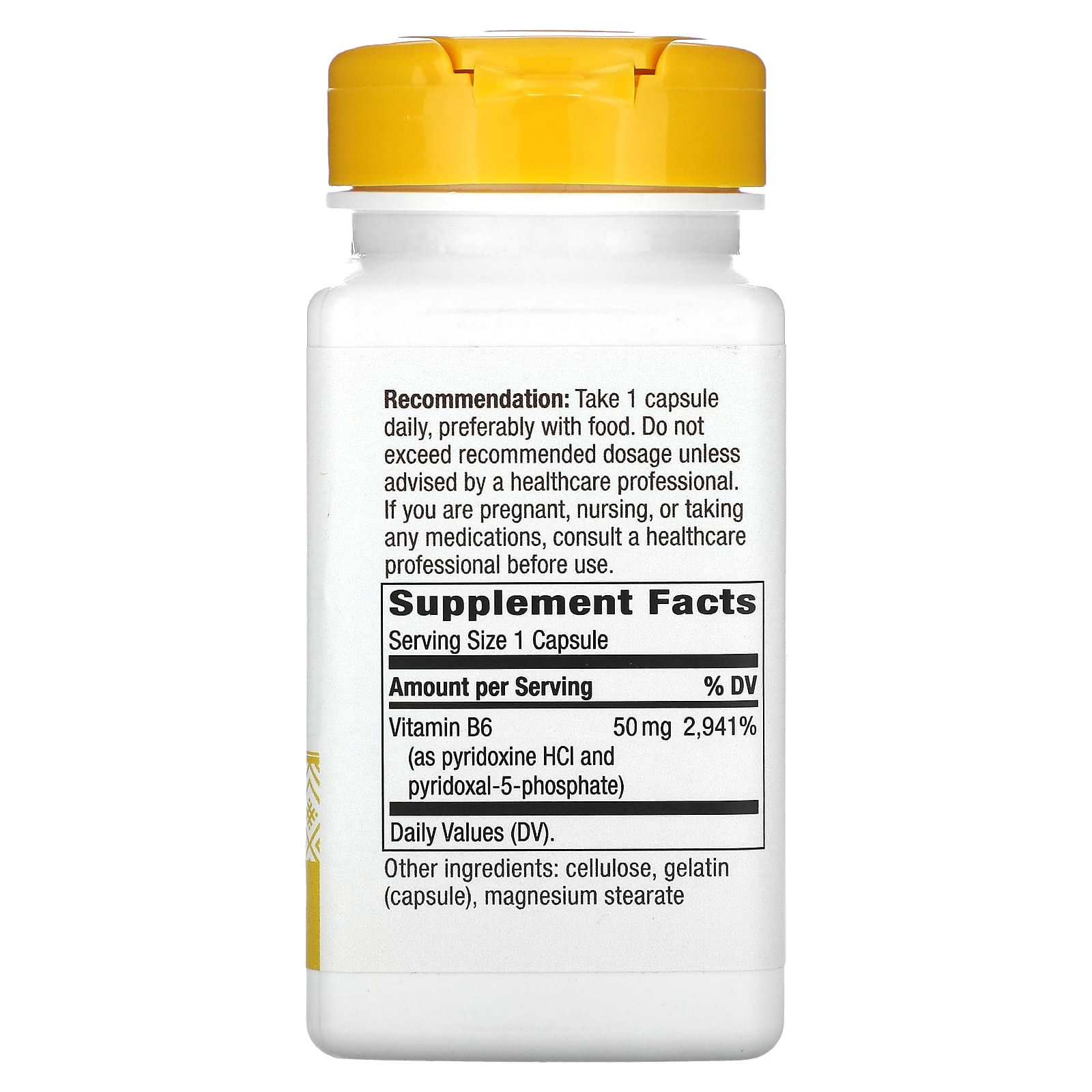Nature's Way, Vitamin B-6, 50 mg, 100 Capsules - Image 2