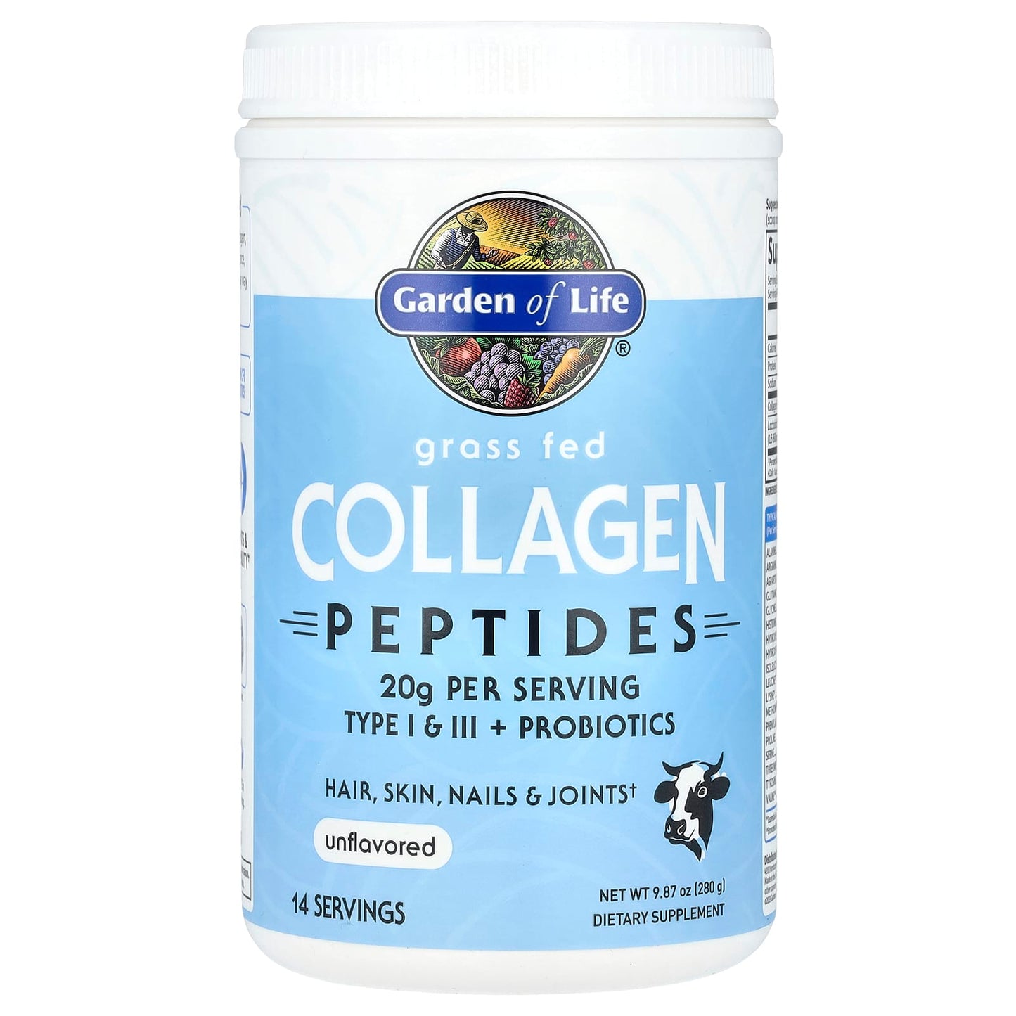 Grass Fed Collagen Peptides by Garden of Life - 9.87 oz - Image 1