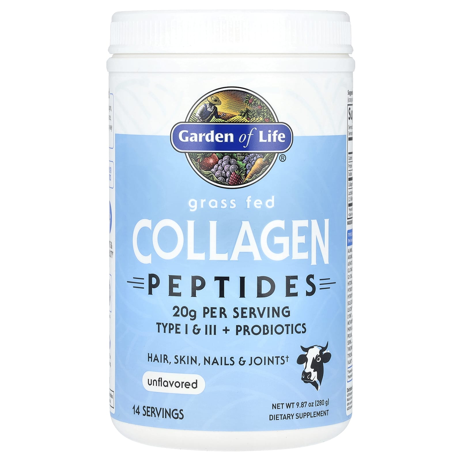 Grass Fed Collagen Peptides by Garden of Life - 9.87 oz - Image 1