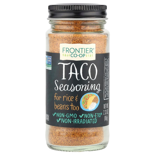Organic Frontier Co-op Taco Seasoning, 2.33 oz - Non-GMO & Kosher - Image 1