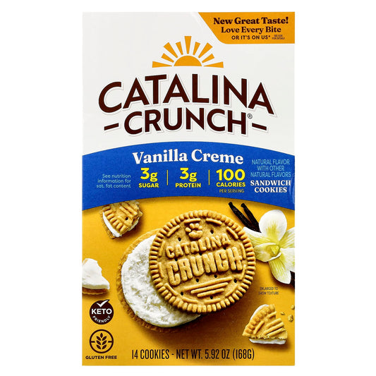 Vanilla Creme Keto Friendly Sandwich Cookies by Catalina Crunch - Image 1