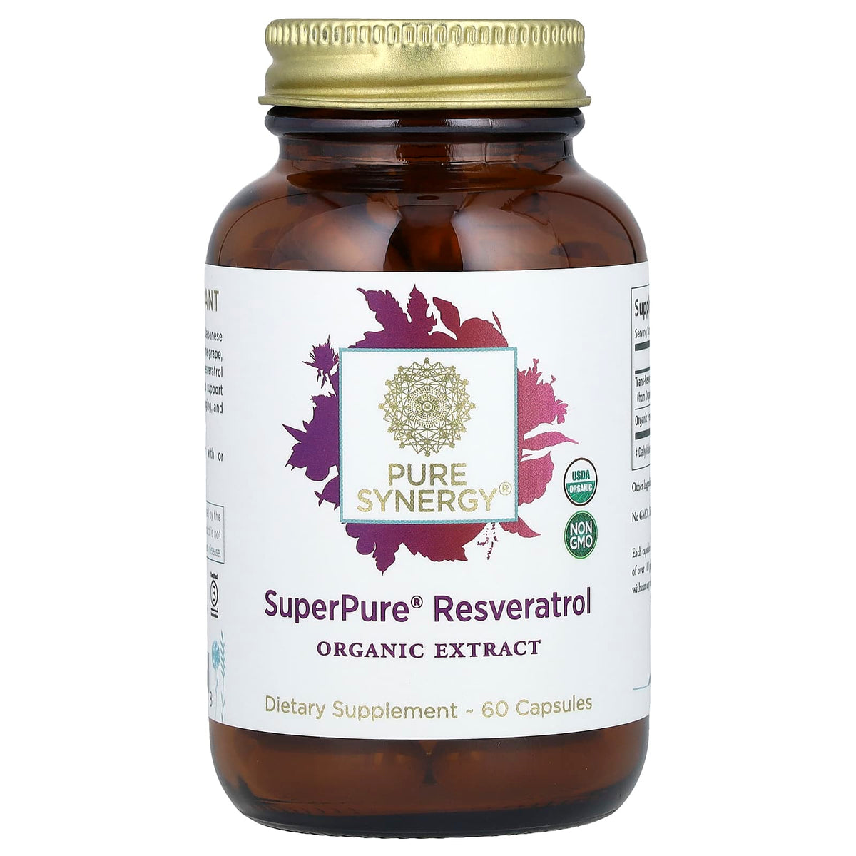 Pure Synergy, SuperPure® Resveratrol, 60 Capsules - Image 1