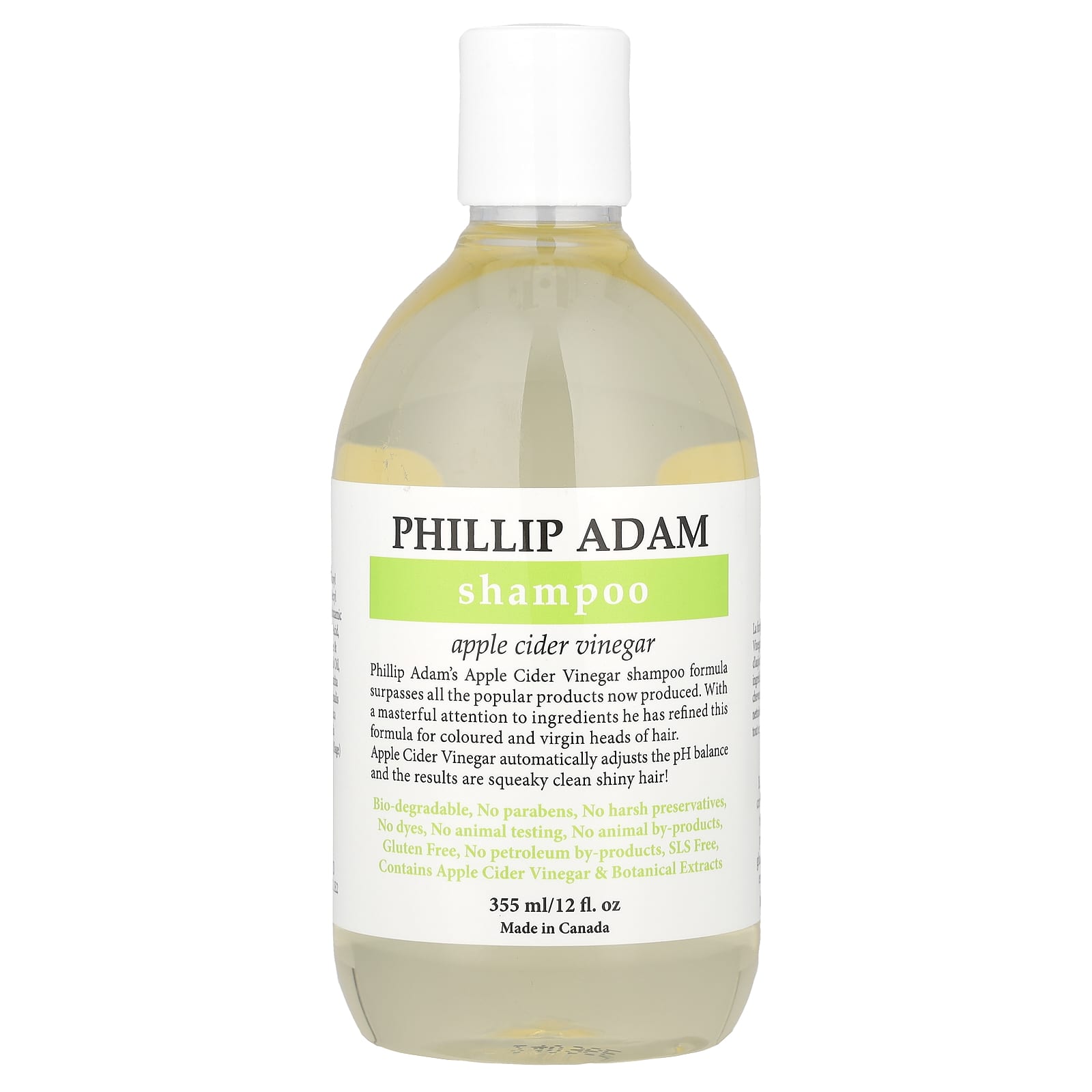 Phillip Adam, Shampoo, Apple Cider Vinegar, 12 fl oz (355 ml) - Image 1