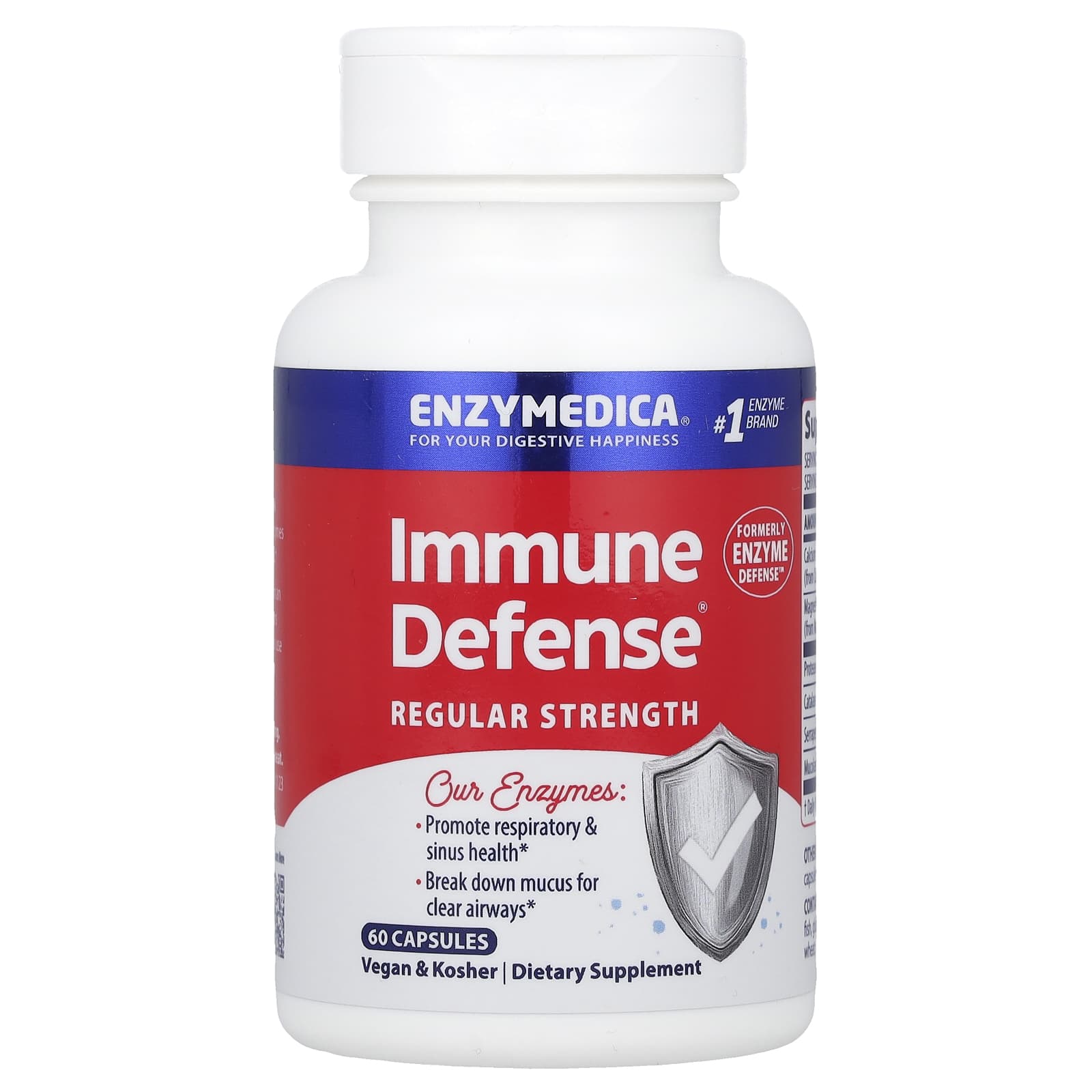 Enzymedica Immune Defense for Respiratory & Sinus Health - 60 Capsules - Image 1
