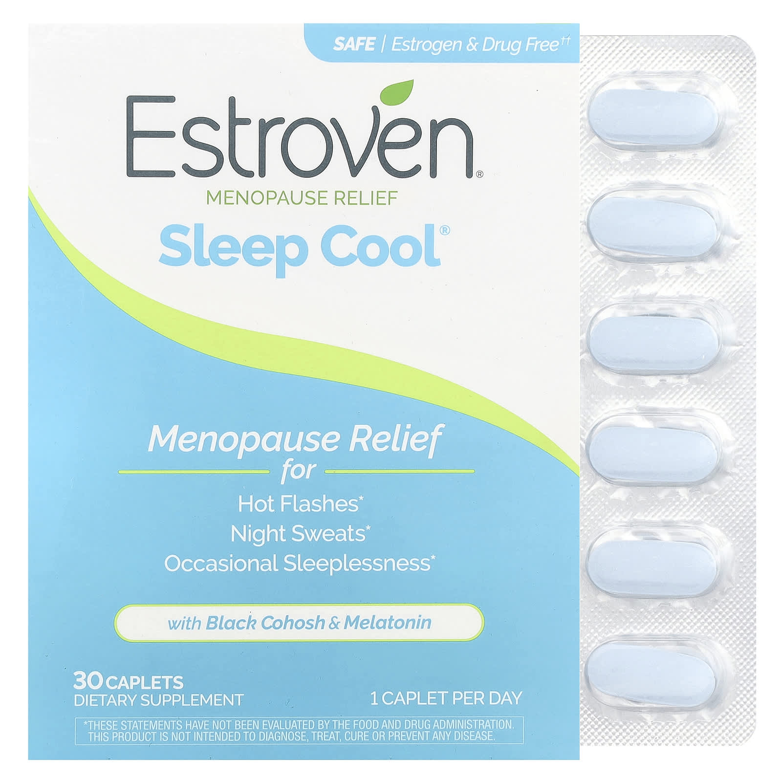 Estroven Sleep Cool Menopause Relief 30 Caplets - Image 1