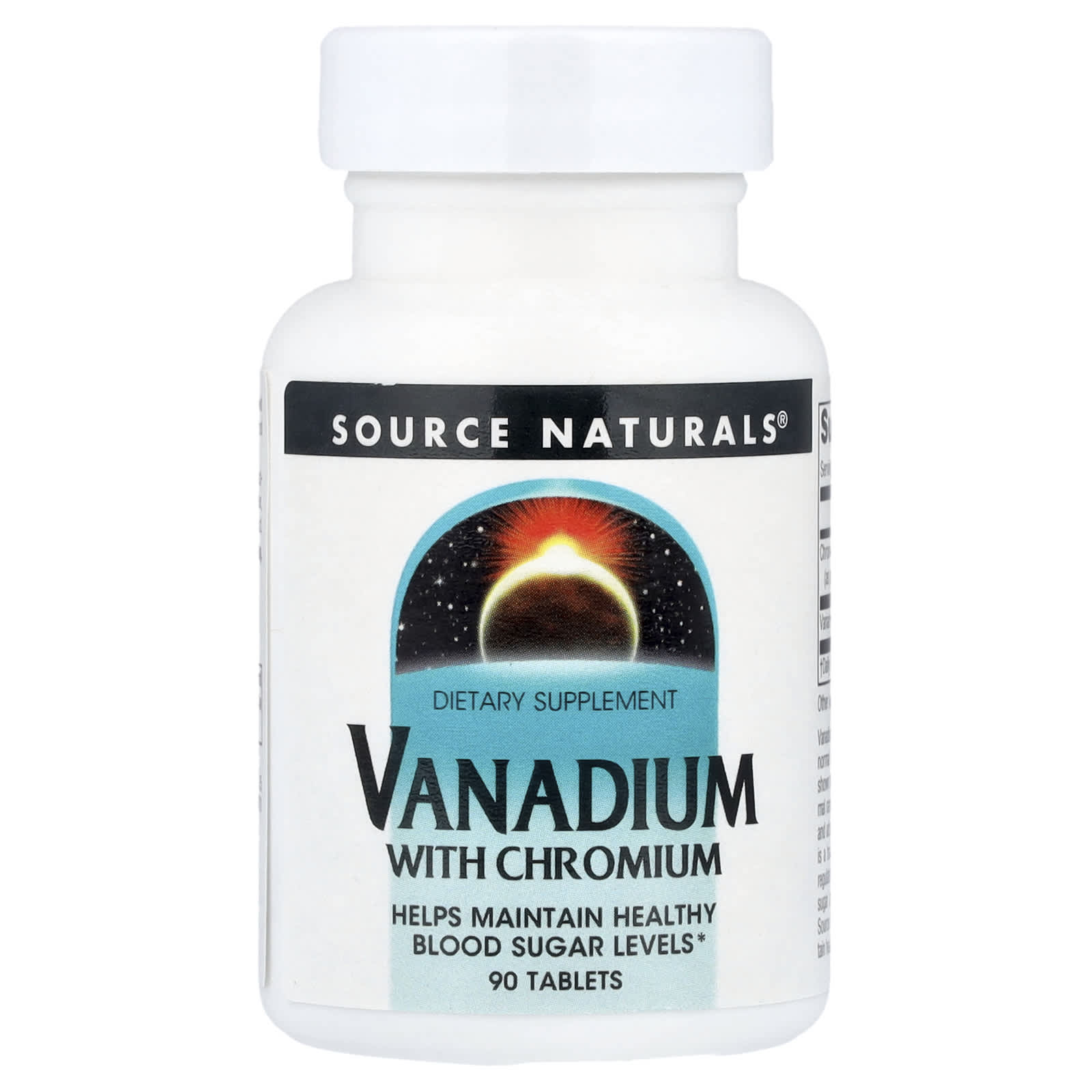 Source Naturals, Vanadium with Chromium, 90 Tablets - Image 1