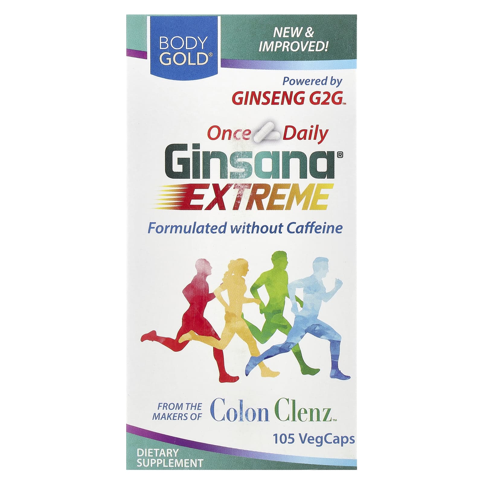 Boost Energy & Endurance with BodyGold Ginsana Extreme - 105 VegCaps - Image 1