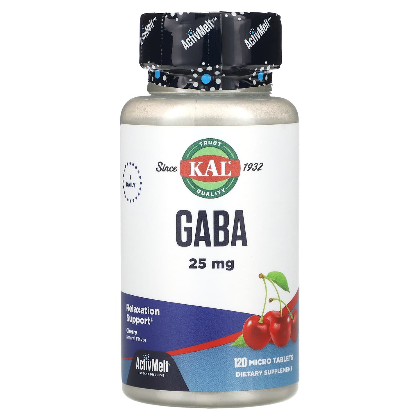 KAL GABA 25mg for Relaxation Support - 120 Micro Tablets - Image 1