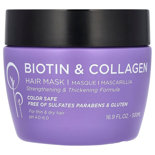 Luseta Beauty, Biotin & Collagen Hair Mask, 16.9 fl oz (500 ml) - Image 1