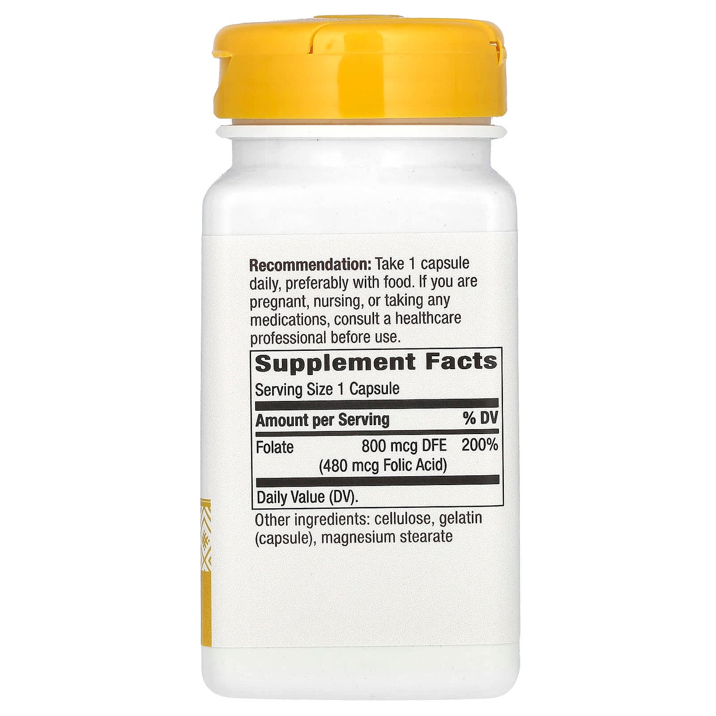 Nature's Way, Folate, 800 mcg DFE, 100 Capsules - Image 2