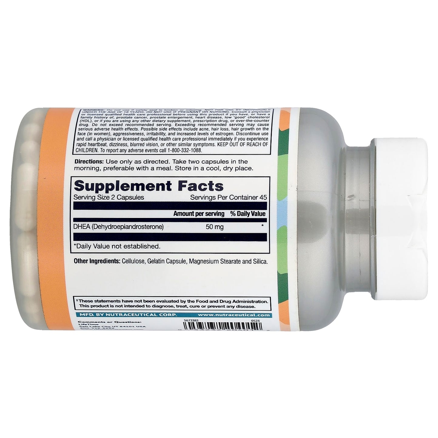 LifeTime Vitamins, DHEA, 90 Capsules (25 mg per Capsule) - Image 2
