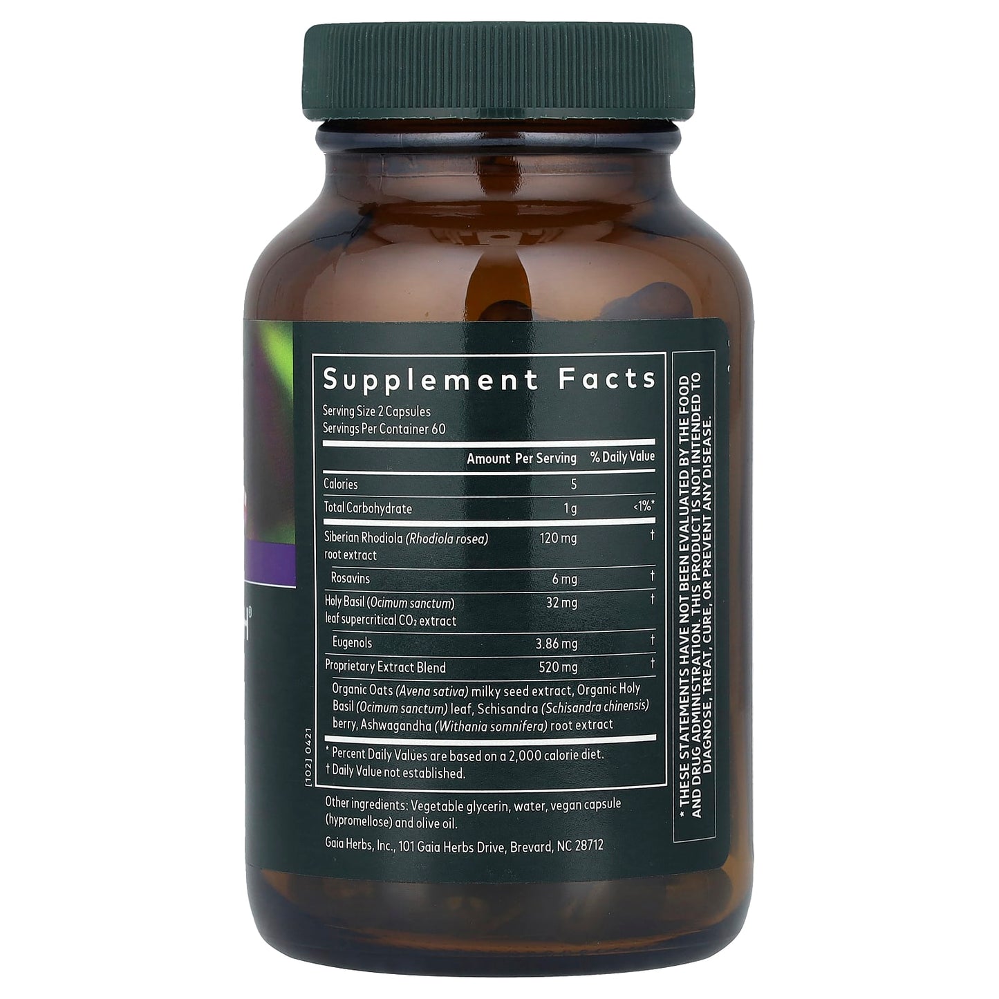 Gaia Herbs Adrenal Health Daily Support for Stress Relief - Image 2