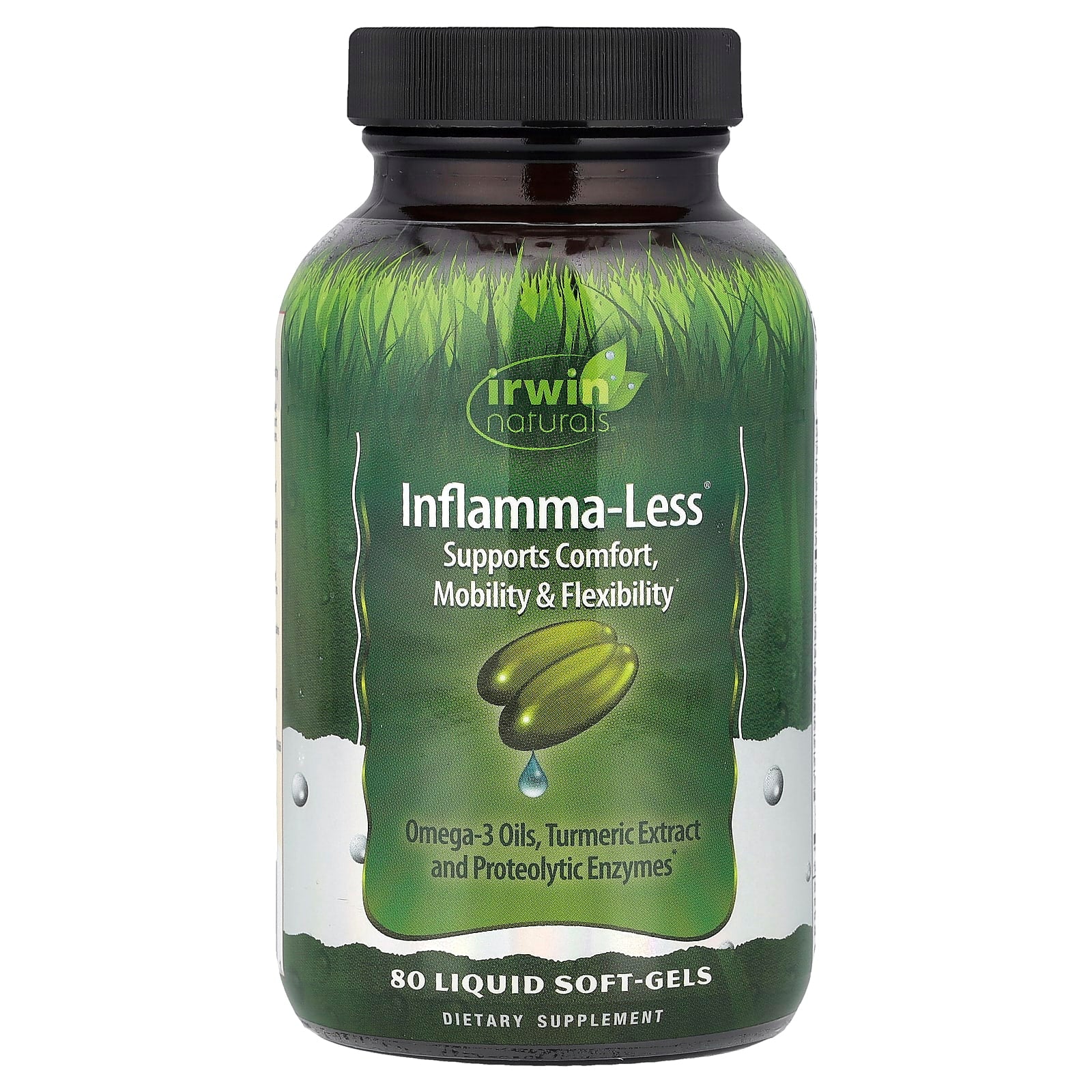 Irwin Naturals Inflamma-Less 80 Liquid Soft-Gels for Joint Comfort - Image 1