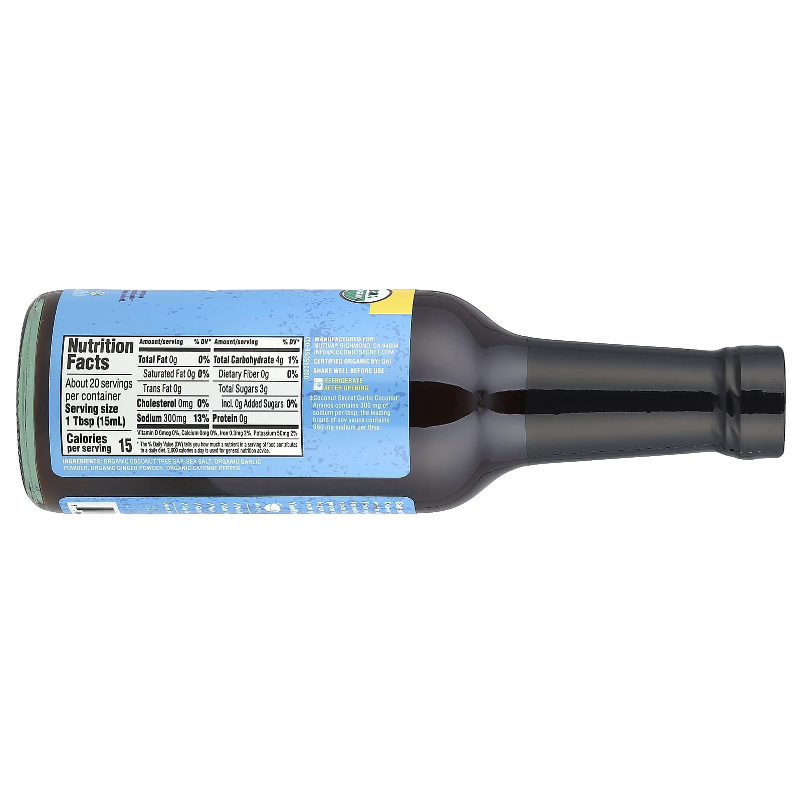 Garlic Coconut Aminos - Soy-Free Soy Sauce Alternative by Coconut Secret - Image 2