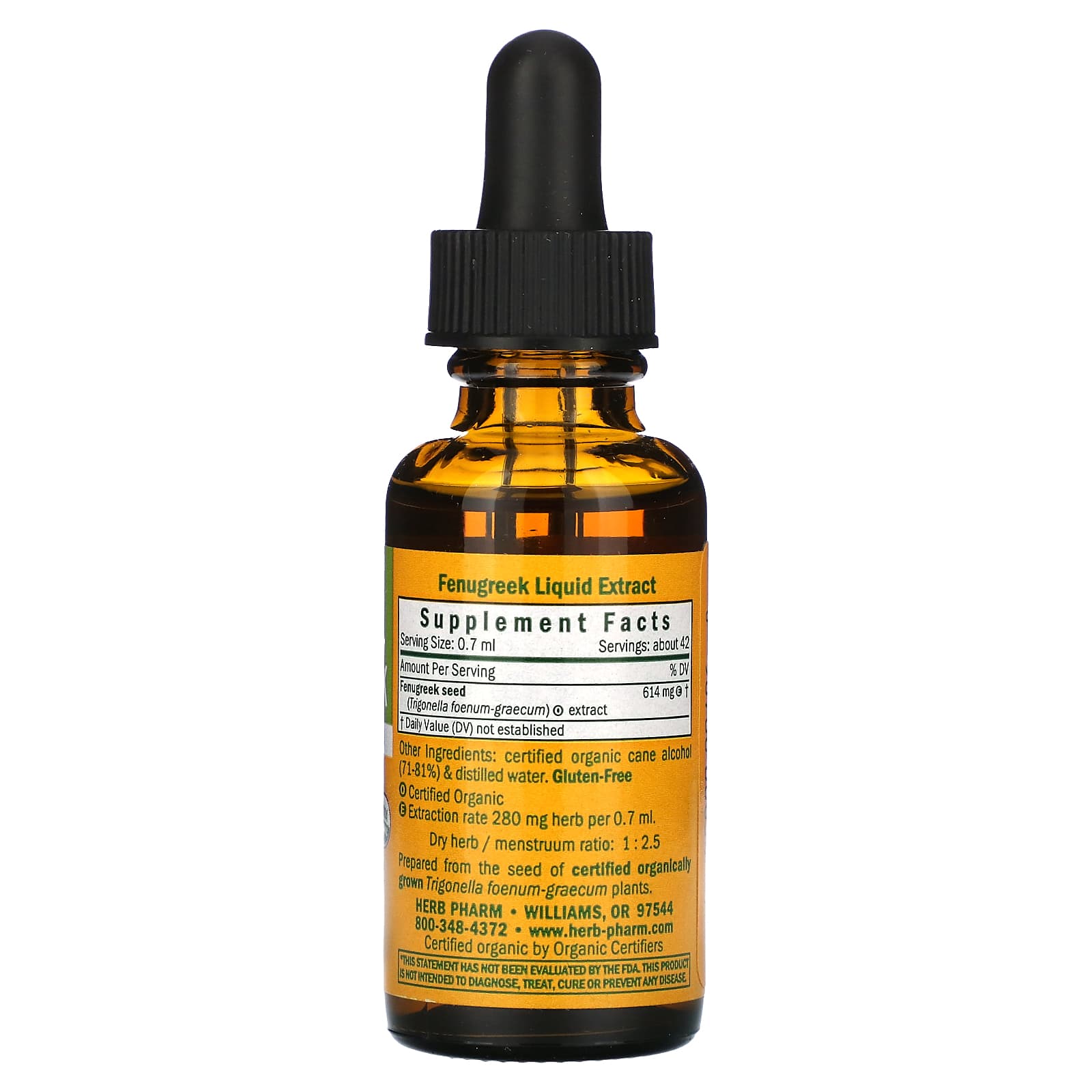 Fenugreek Liquid Supplement by Herb Pharm - USDA Organic, Gluten Free - Image 2