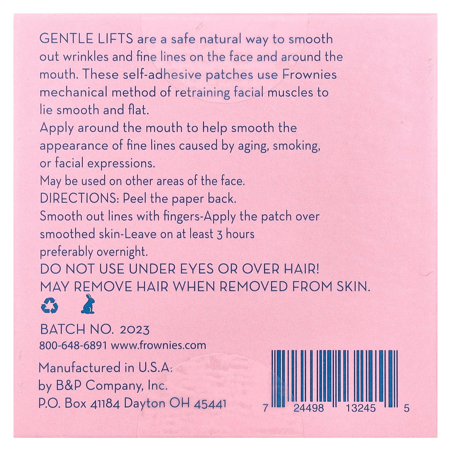 Frownies Wrinkle Smoothers for Lip Lines and Small Areas - 60 Self-Adhesive Patches - Image 2