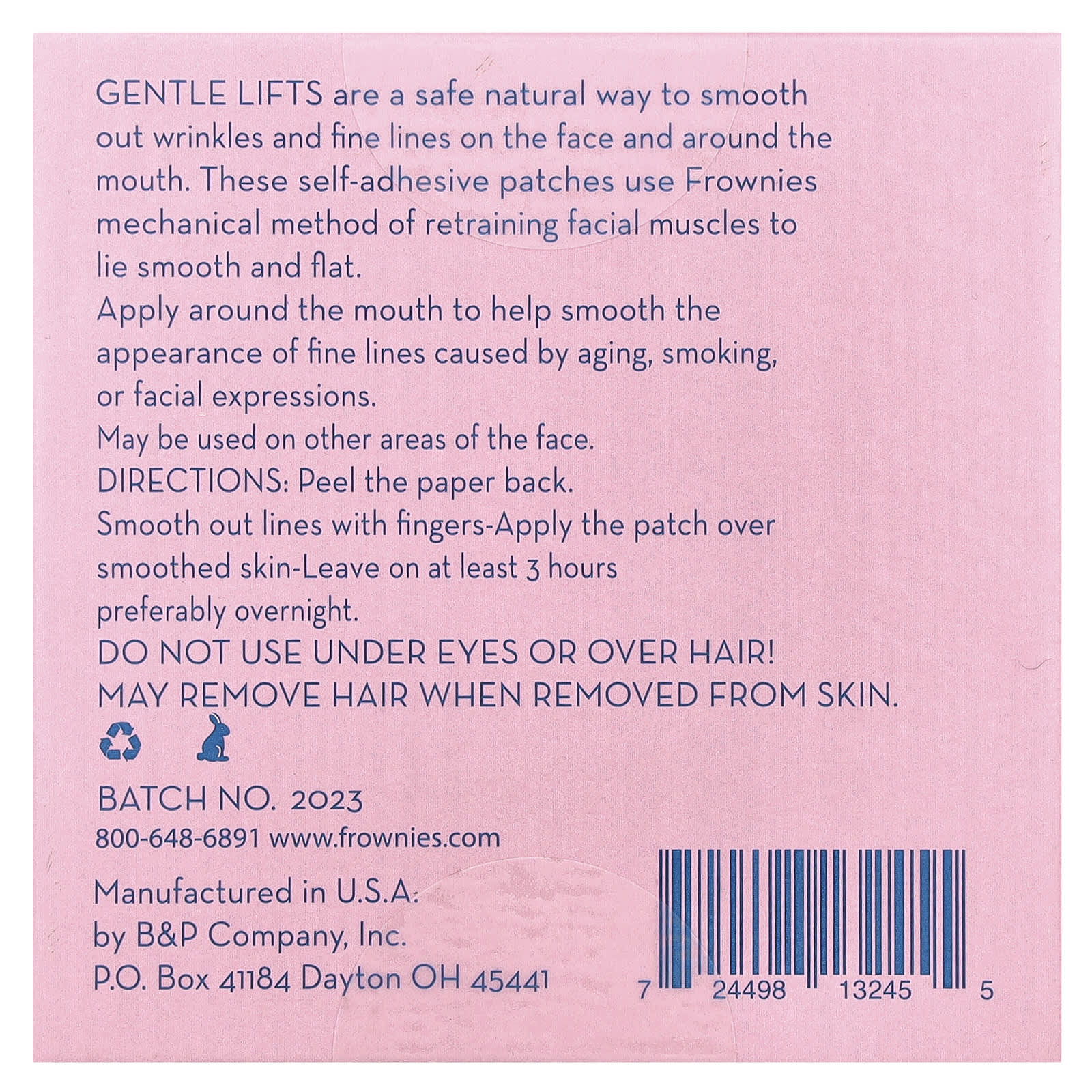 Frownies Wrinkle Smoothers for Lip Lines and Small Areas - 60 Self-Adhesive Patches - Image 2