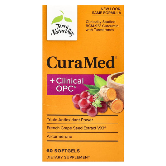 Terry Naturally, CuraMed + Clinical OPC, 60 Softgels - Image 1
