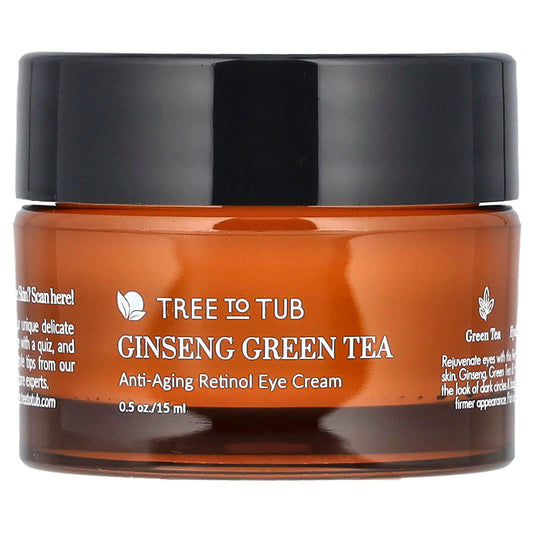 Tree To Tub, Ginseng Green Tea, Anti-Aging Retinol Eye Cream, 0.5 oz (15 ml) - Image 1