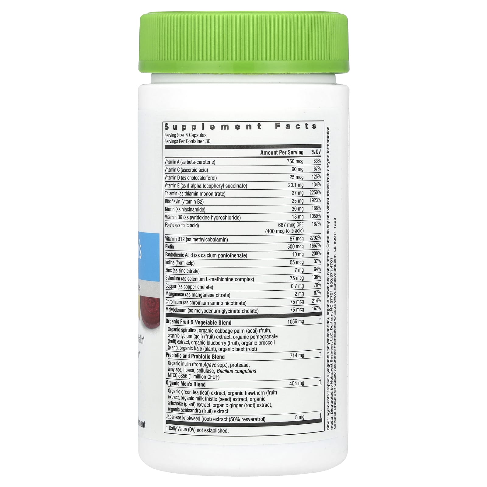 Rainbow Light, Certified Men's Multivitamin, 120 Capsules - Image 2