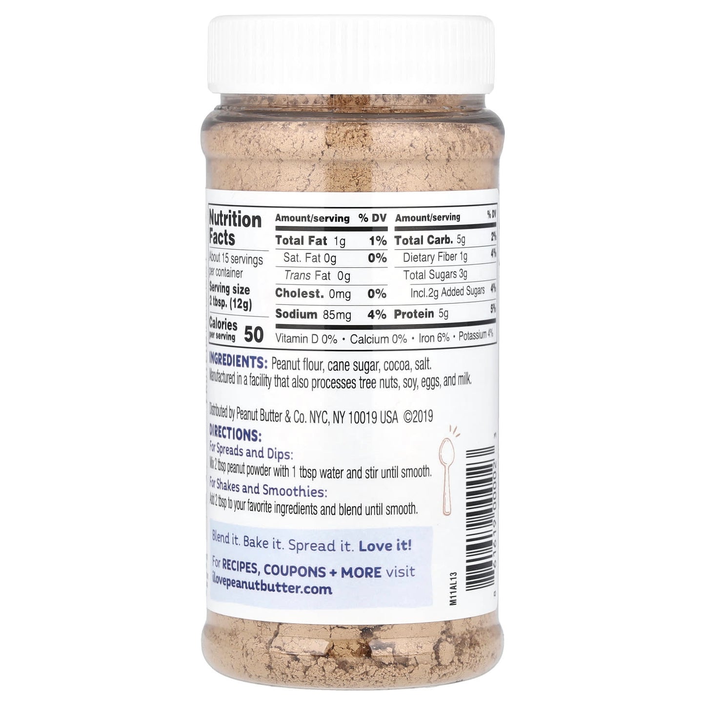 Peanut Butter & Co., Peanut Powder, Cocoa , 6.5 oz (184 g) - Image 2