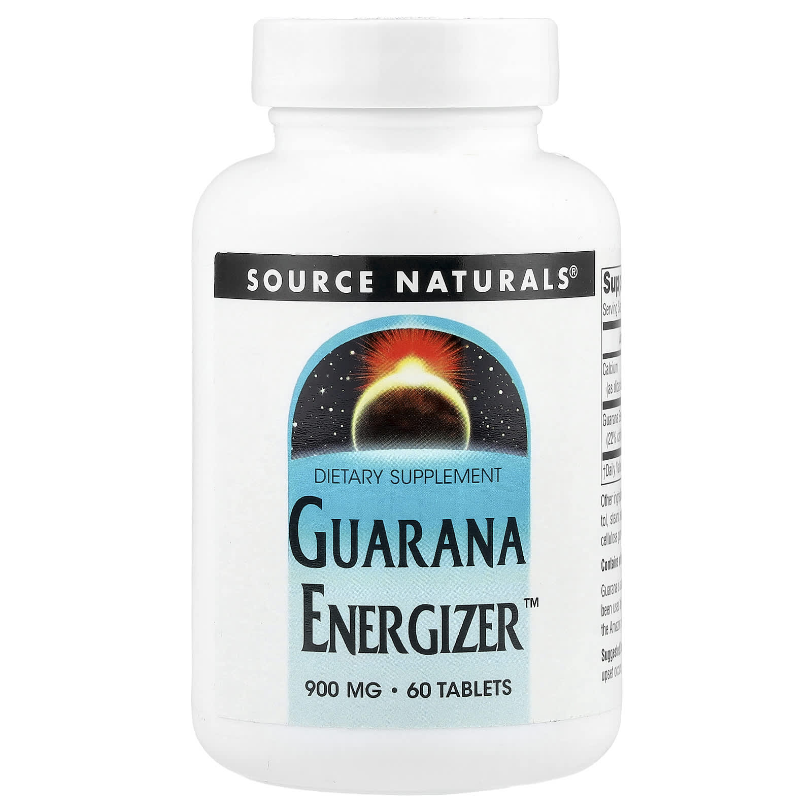 Source Naturals, Guarana Energizer™, 60 Tablets - Image 1