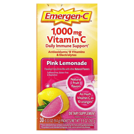 Boost Immunity with Emergen-C Vitamin C Supplement, 1,000mg, 30 Packets - Image 1