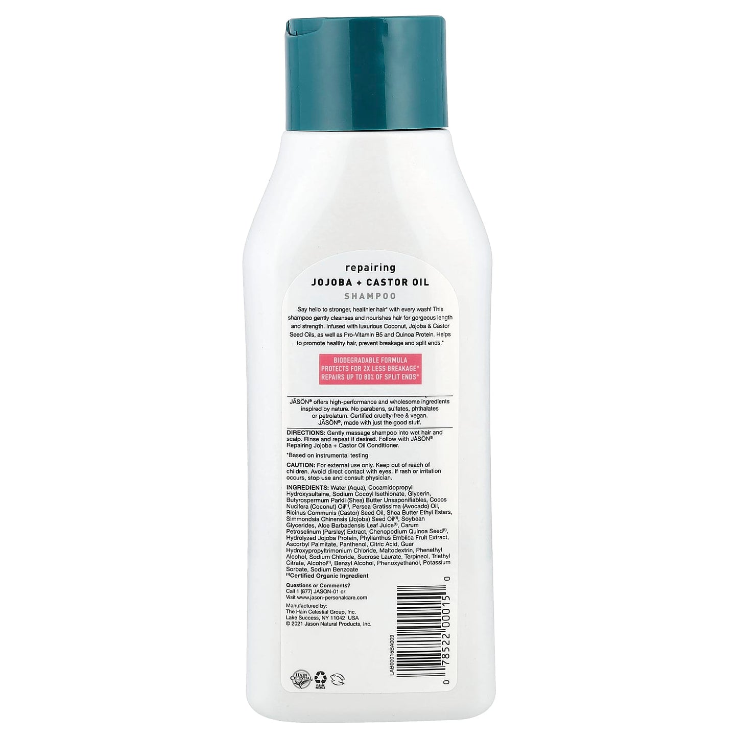 Repairing Shampoo with Jojoba and Castor Oil by Jason Natural - Image 2