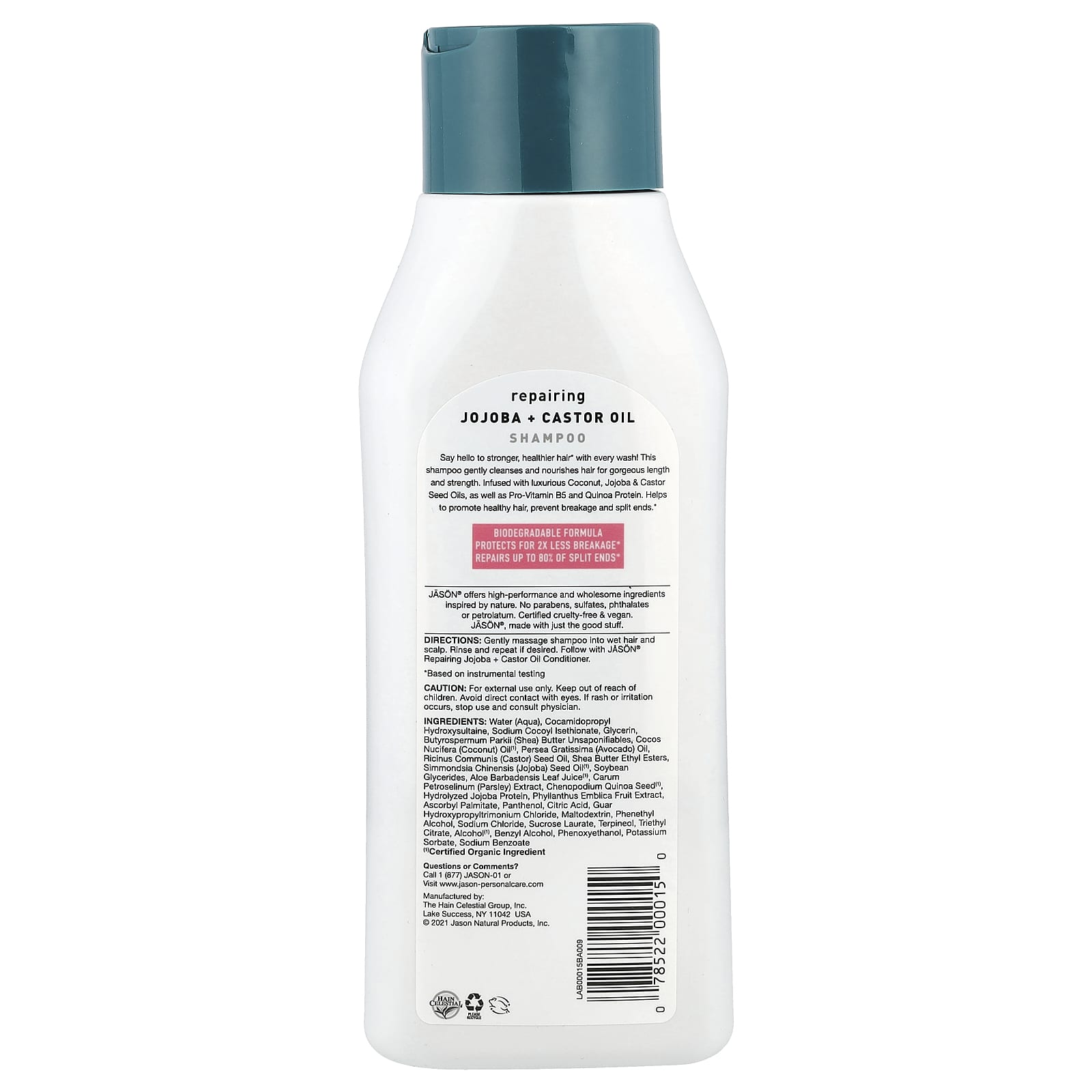Repairing Shampoo with Jojoba and Castor Oil by Jason Natural - Image 2
