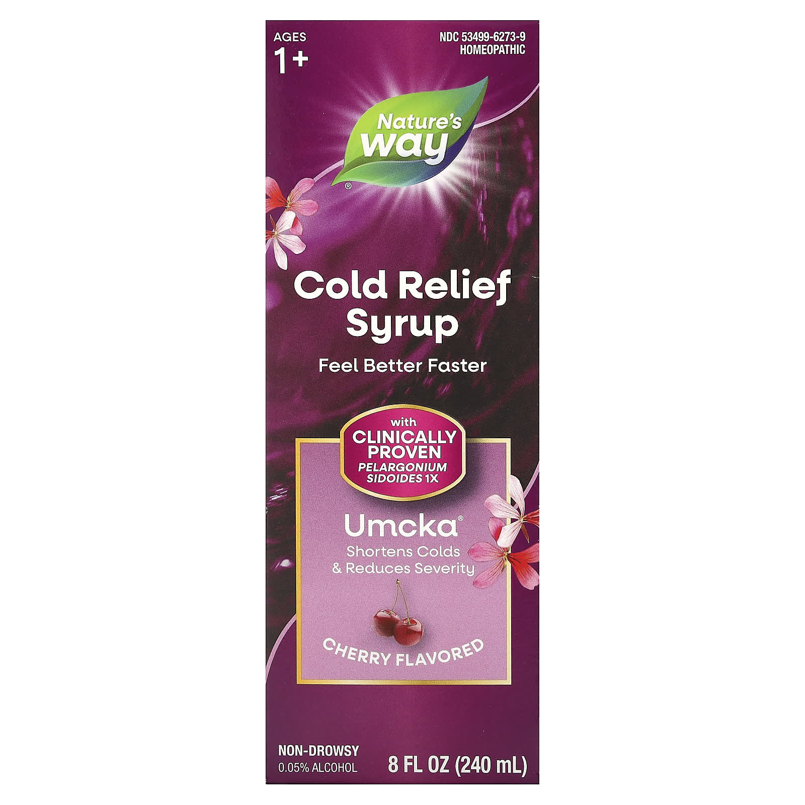 Nature's Way, Cold Relief Syrup, Umcka, Cherry , 8 fl oz (240 ml) - Image 1
