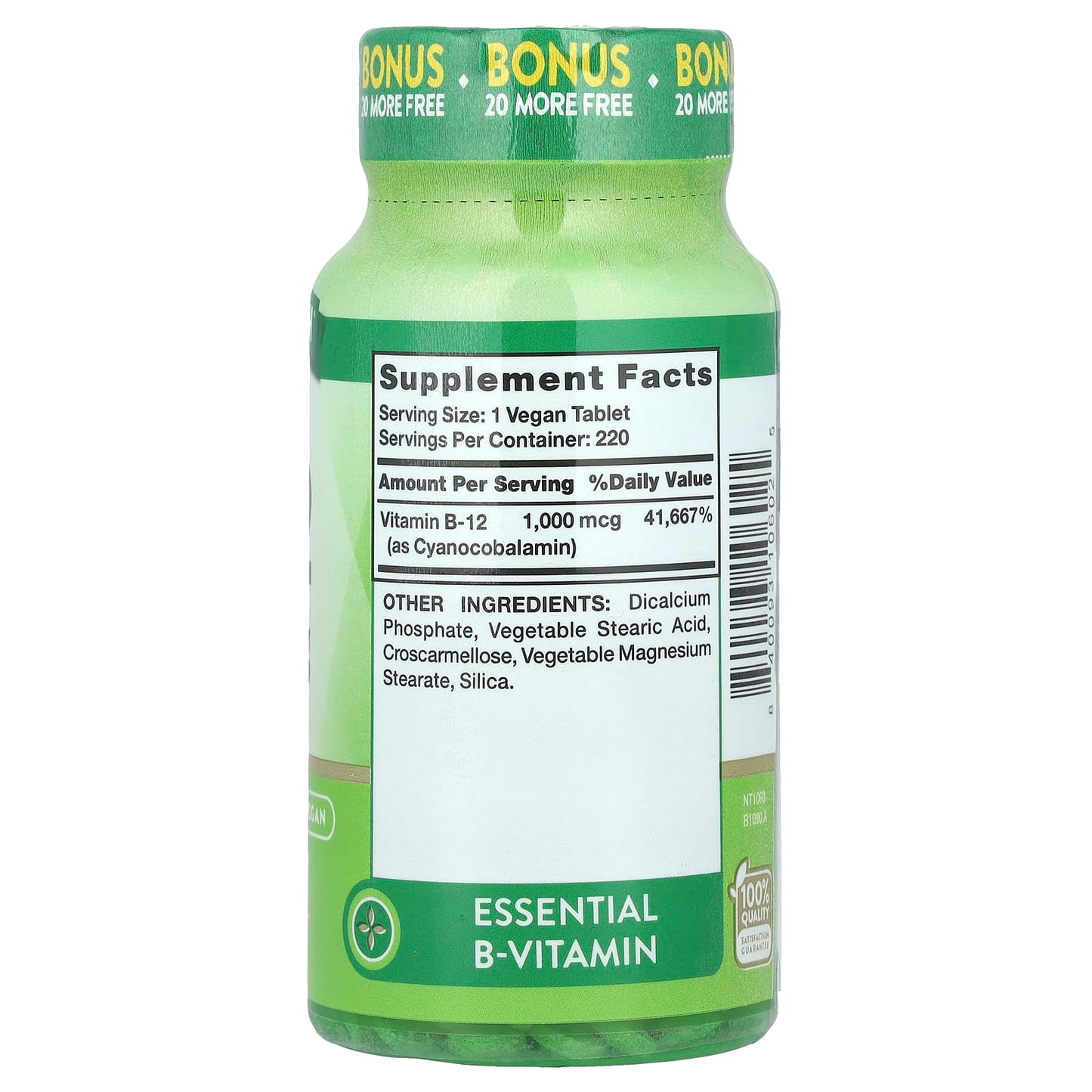 Nature's Truth, Vitamin B-12, 1,000 mcg, 220 Tablets - Image 2