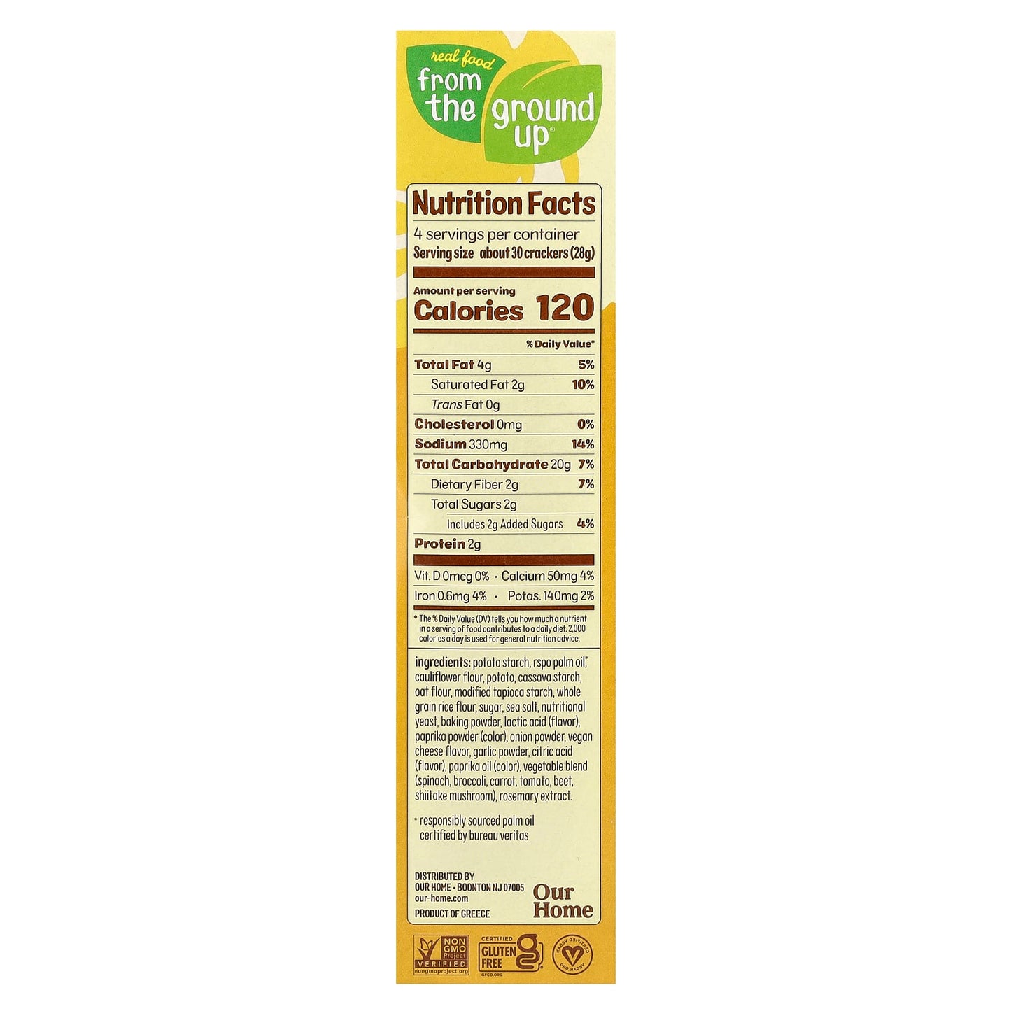 Gluten-Free, Vegan Cauliflower Cheddar Crackers by From The Ground Up - Image 2