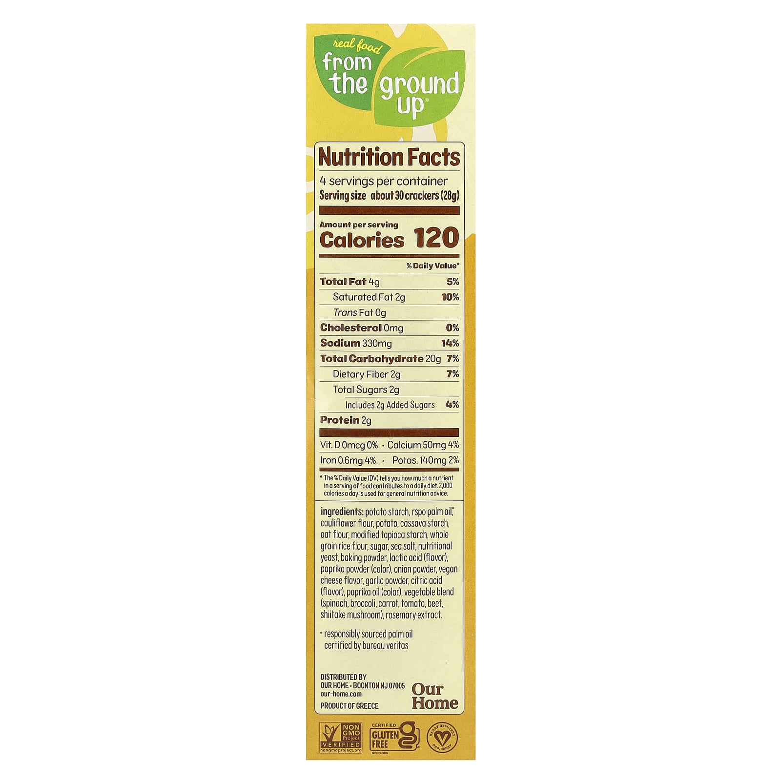 Gluten-Free, Vegan Cauliflower Cheddar Crackers by From The Ground Up - Image 2