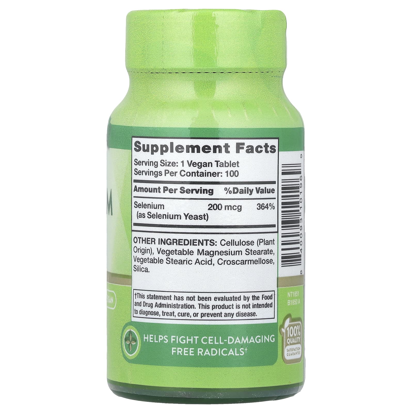 Nature's Truth, Selenium, High Potency, 200 mcg, 100 Tablets - Image 2