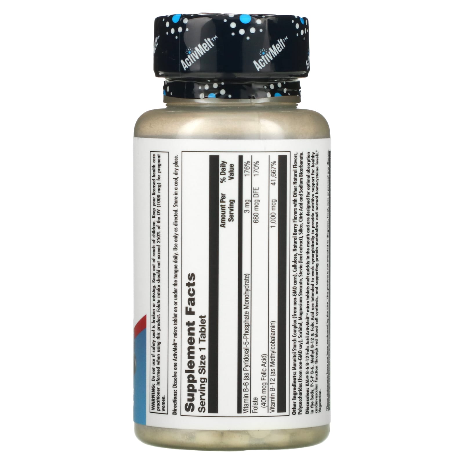 Boost Energy & Vitality with KAL B-6 B-12 Folic Acid Berry Tablets - Image 2