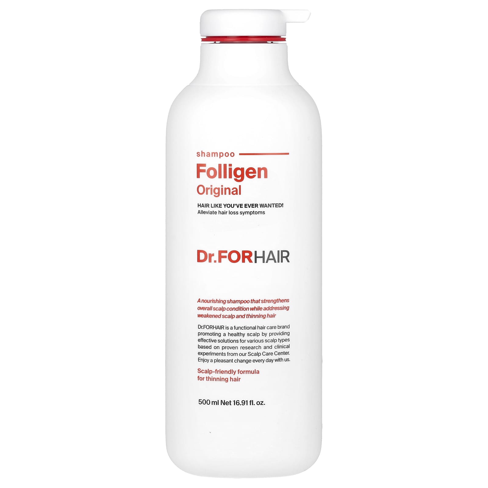 Dr.ForHair Folligen Shampoo for Thinning Hair - 16.91 fl oz - Image 1