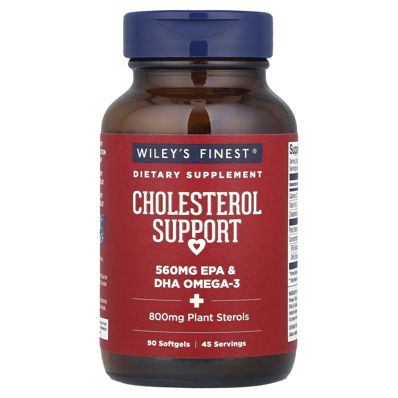 Wiley's Finest, Cholesterol Support, 90 Softgels - Image 1