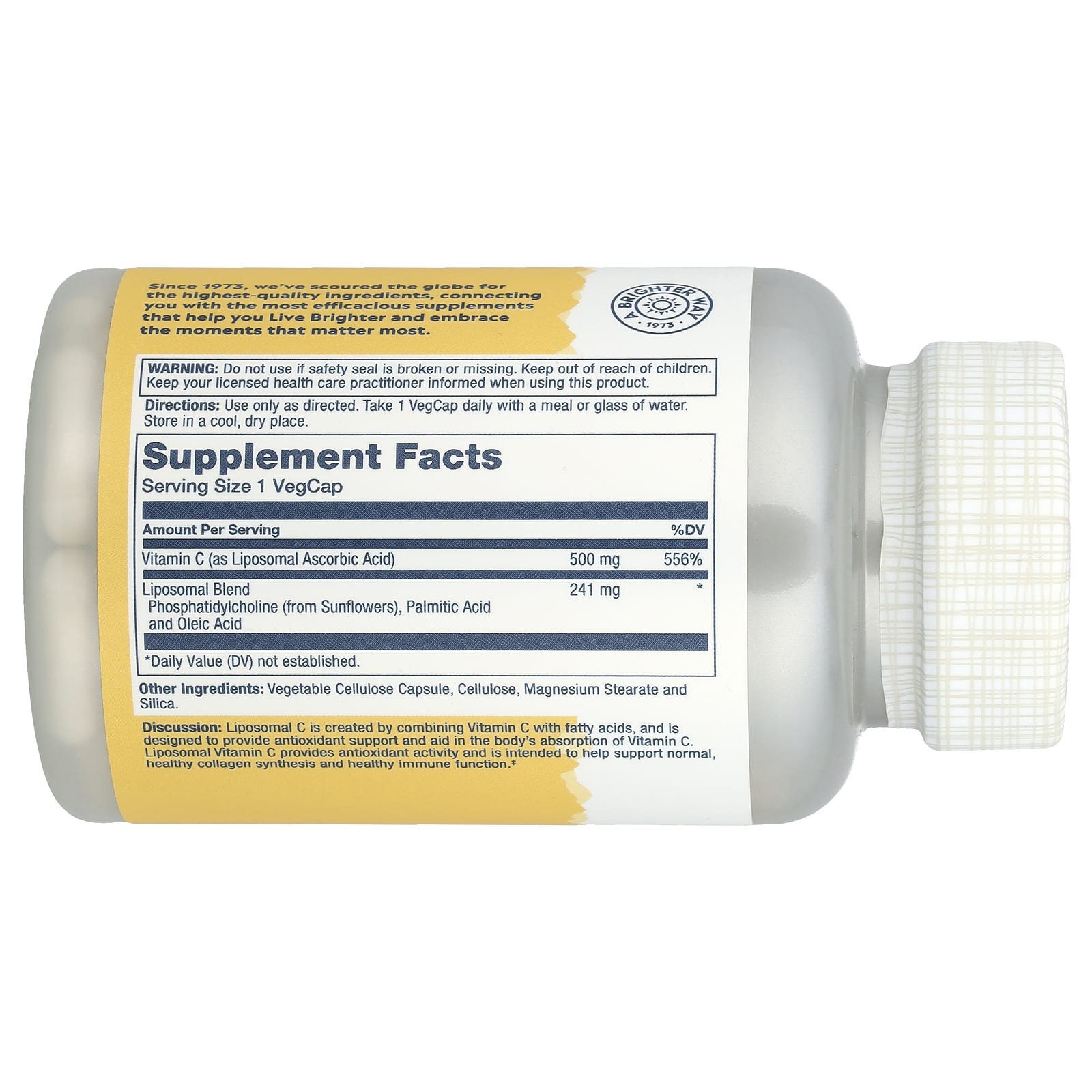 Solaray, Enhanced Absorption, Liposomal Vitamin C, 100 VegCaps - Image 2