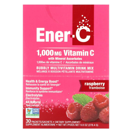 Raspberry Ener-C Vitamin C Drink Mix with Multivitamins | 30 Packets - Image 1