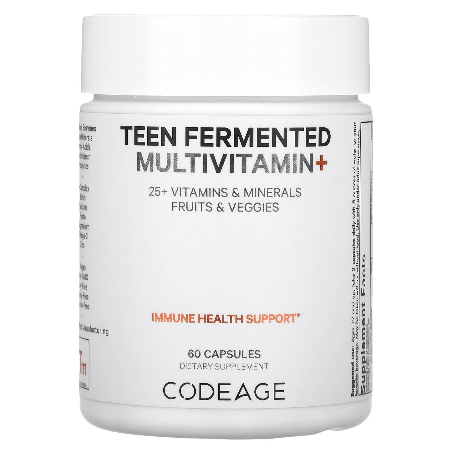 CodeAge Teen Fermented Multivitamin+, Ultimate Health Support for Teens - Image 1