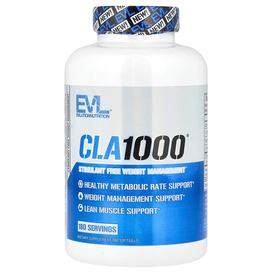 EVLution Nutrition CLA1000 Stimulant Free Weight Management 180 Softgels - Image 1