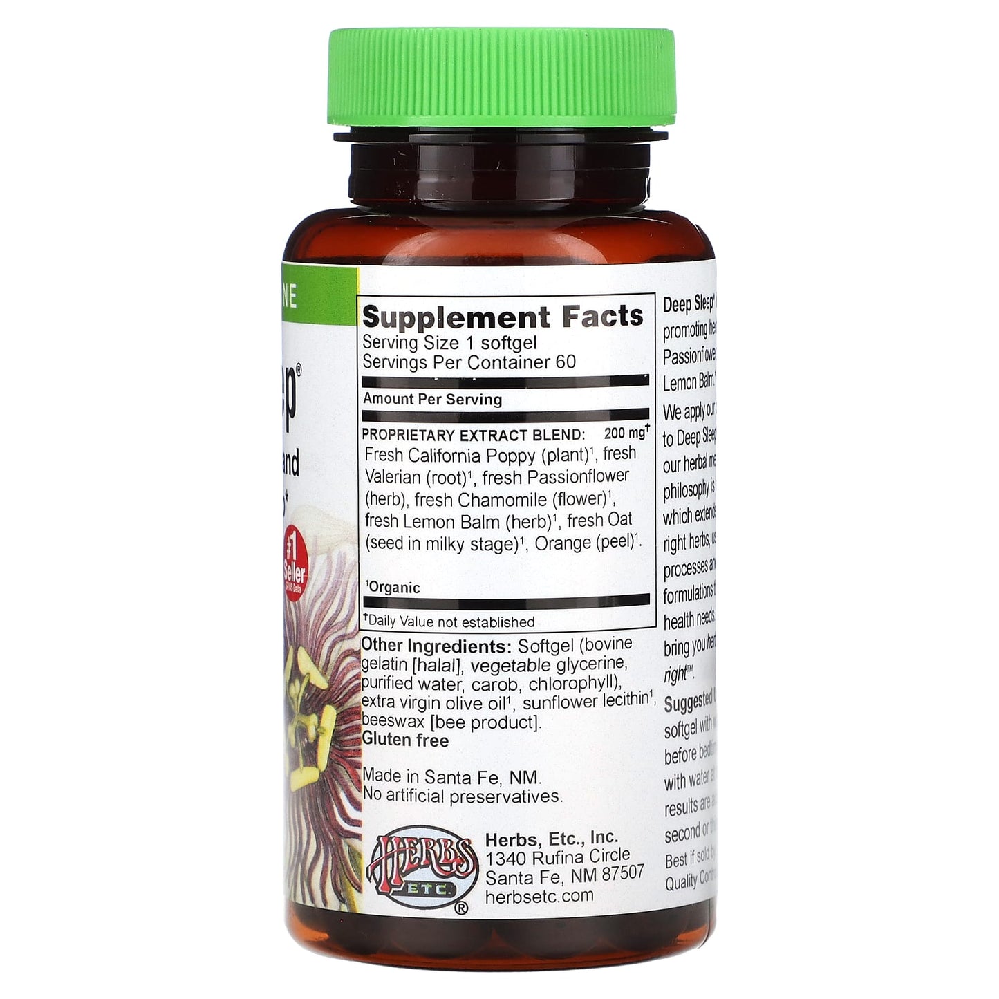 Improve Sleep with Herbs Etc. Deep Sleep Softgels - 60 Count - Image 2