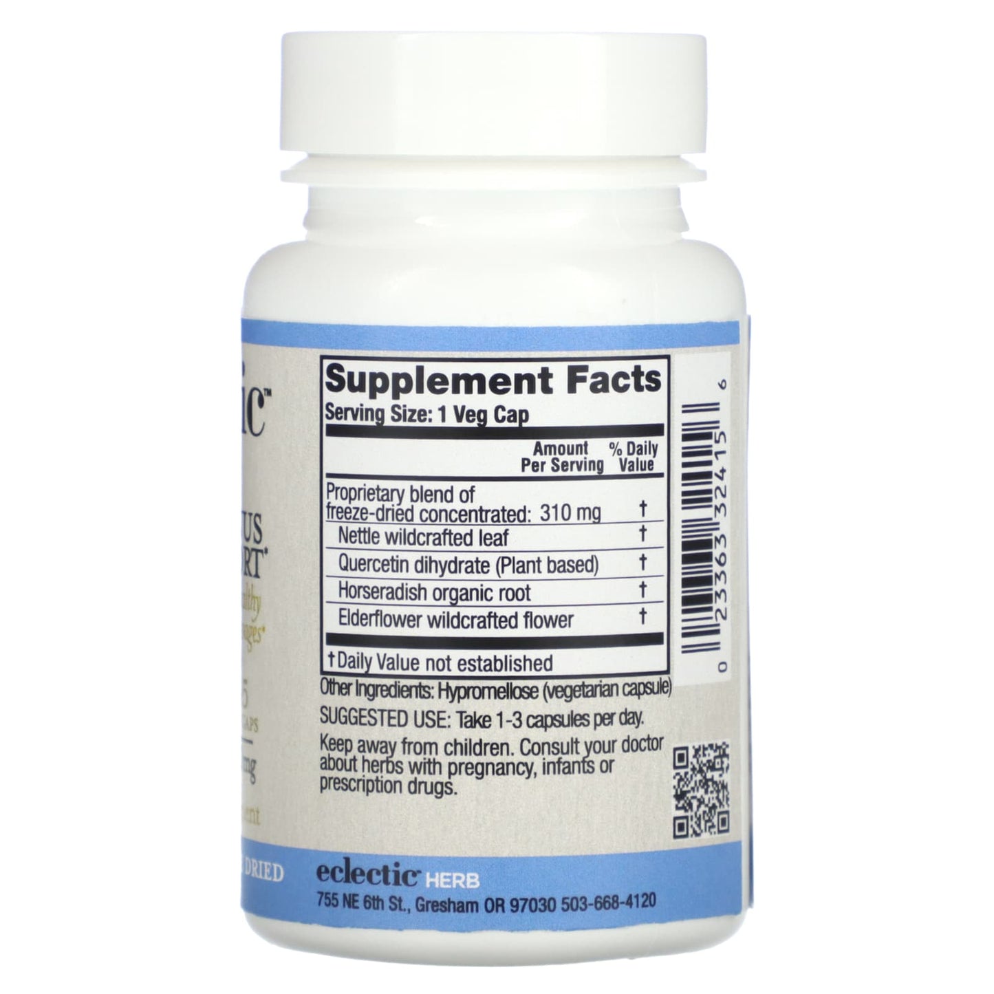 Eclectic Herb Sinus Support Supplement 310mg 45 Caps - Image 2