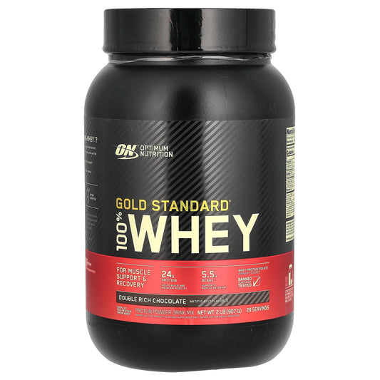 Optimum Nutrition, Gold Standard® 100% Whey, Double Rich Chocolate, 2 lb (907 g) - Image 1