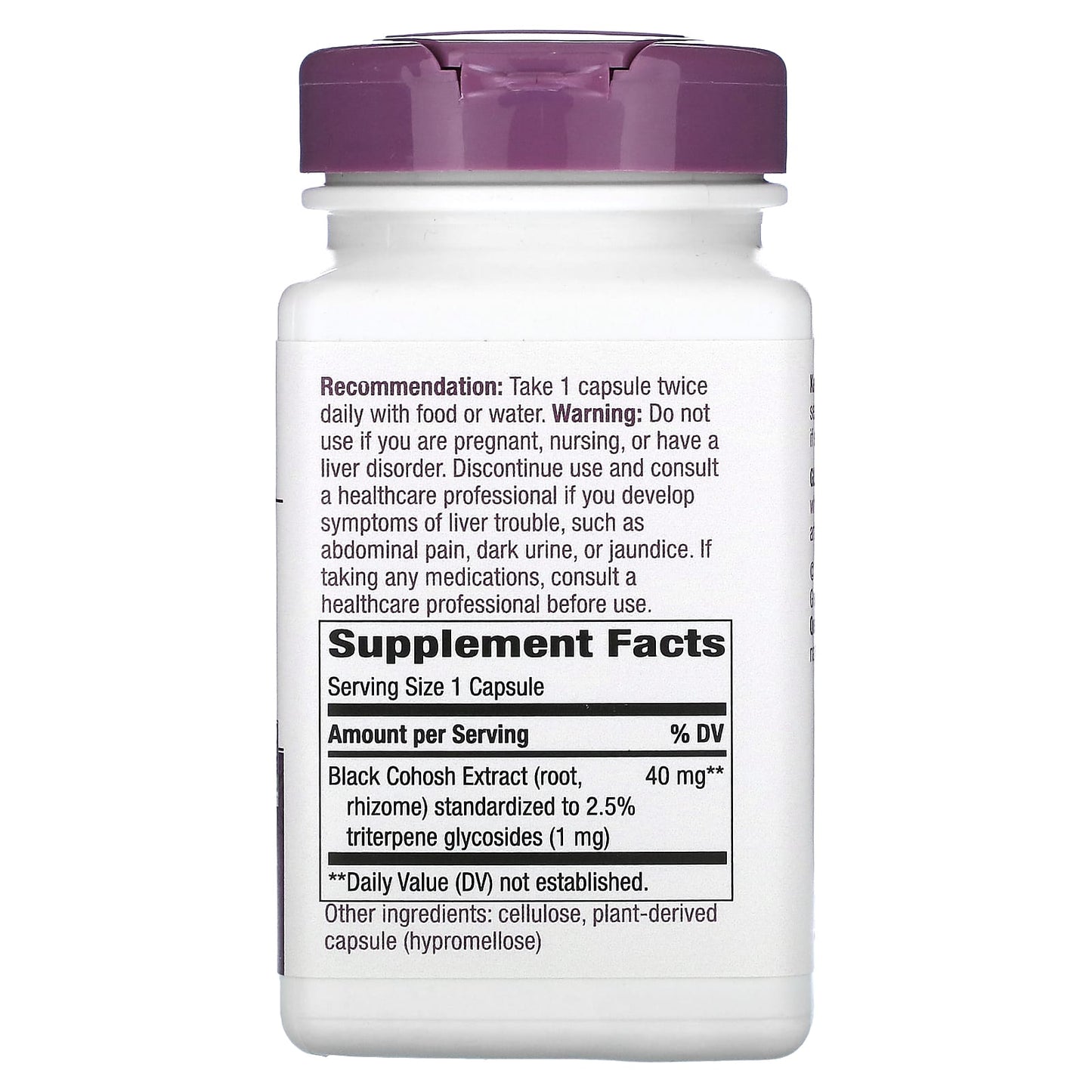 Nature's Way, Black Cohosh, Premium Extract, 40 mg, 120 Vegan Capsules - Image 2