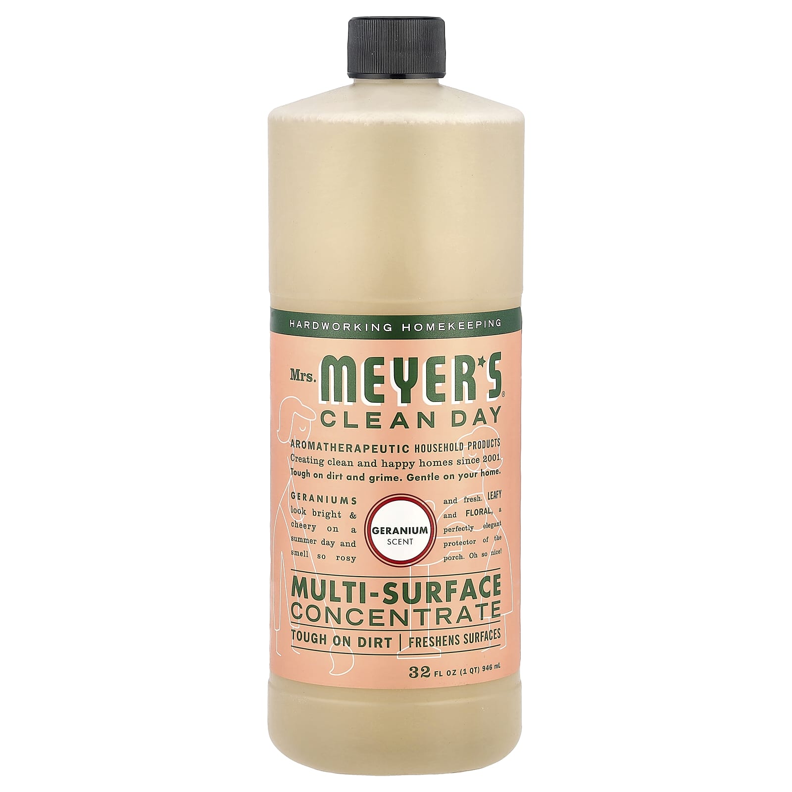 Mrs. Meyers Clean Day, Multi-Surface Concentrate, Geranium, 32 fl oz (946 ml) - Image 1